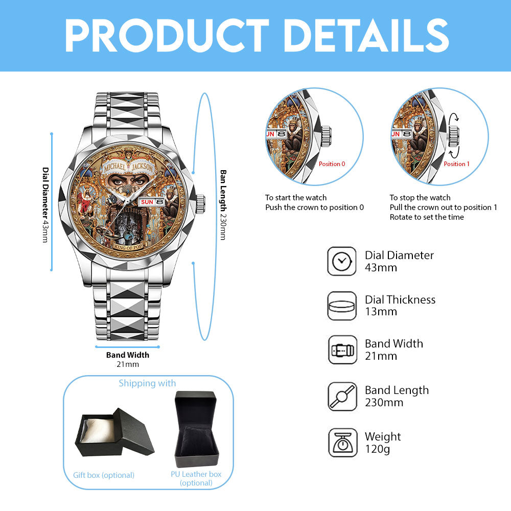 Michael Jackson Alloy Luxury Quartz Watch - TMTHU6482