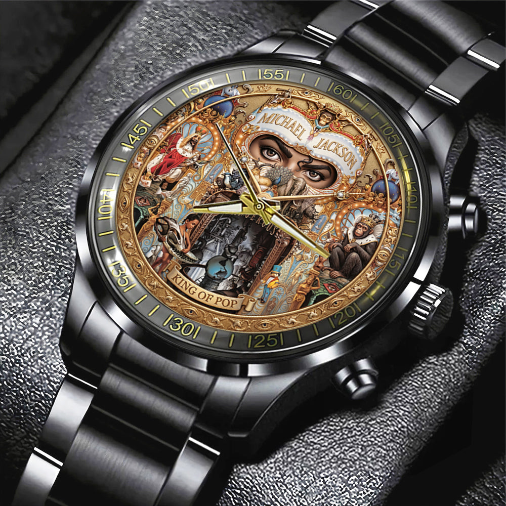 Michael Jackson Black Stainless Steel Watch - TMTHU6500