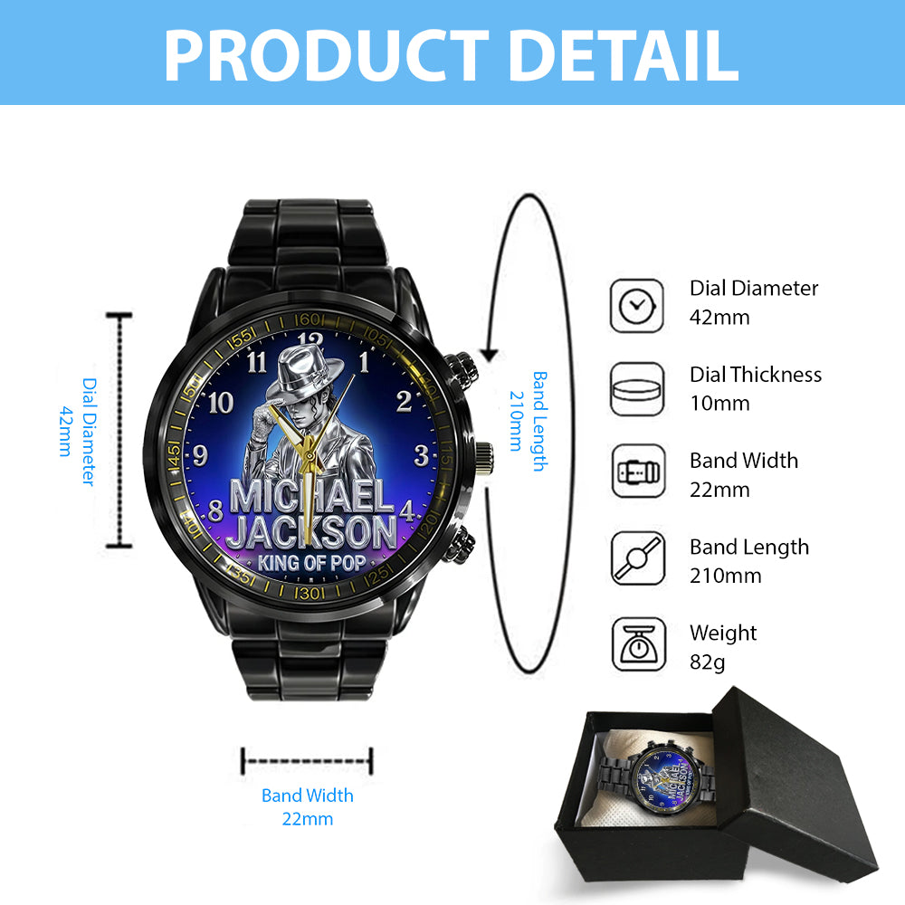 Michael Jackson Black Stainless Steel Watch - TMTHU7014