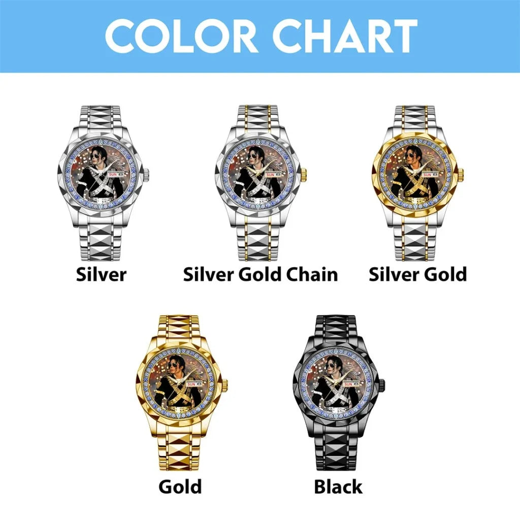 Michael Jackson Alloy Luxury Quartz Watch - HOATT20837