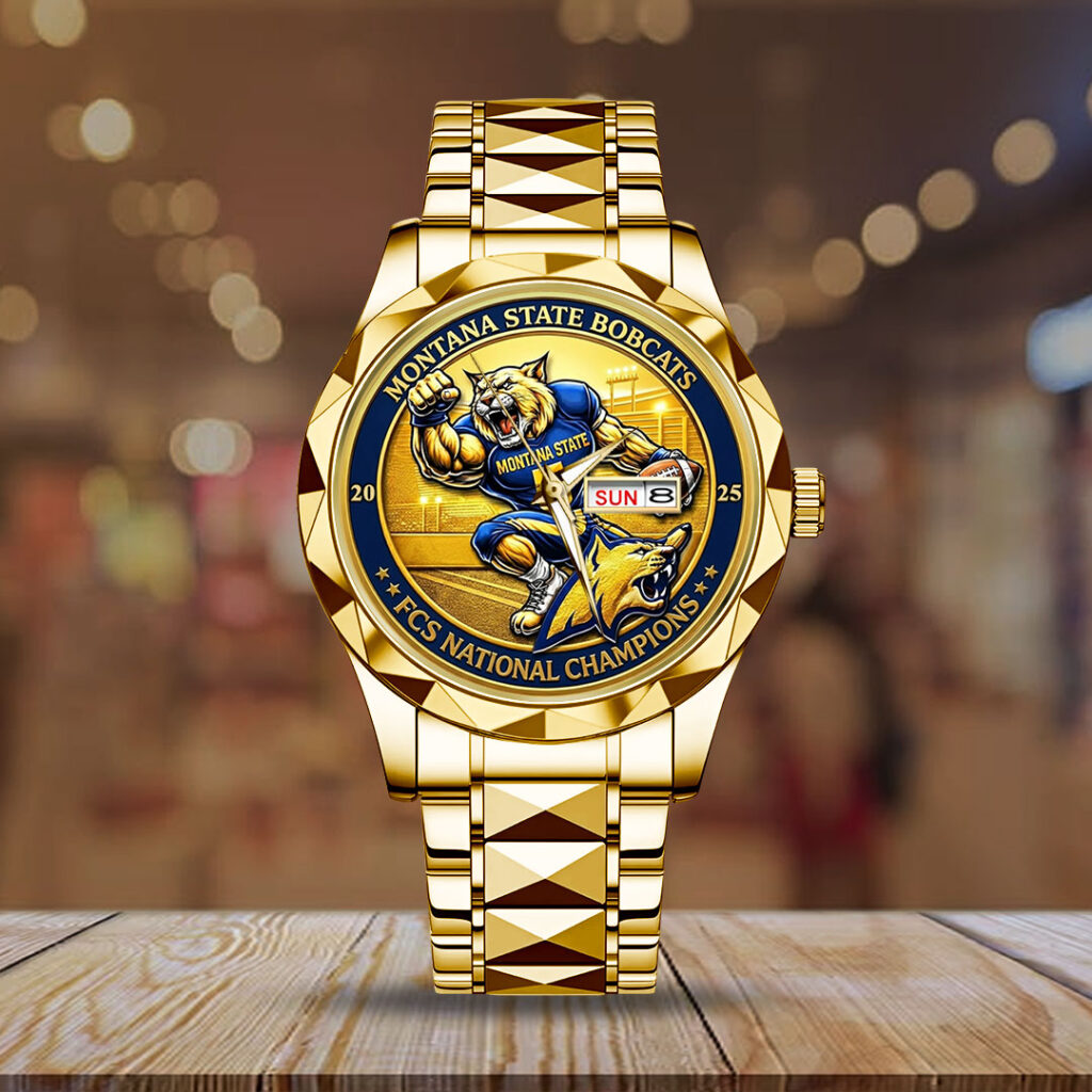Montana State Bobcats Football Alloy Luxury Quartz Watch - TMTHU3561