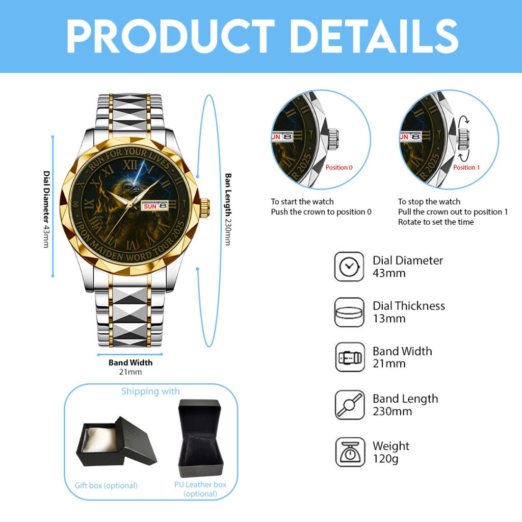 Iron Maiden Alloy Luxury Quartz Watch - NGHIAVT 3069