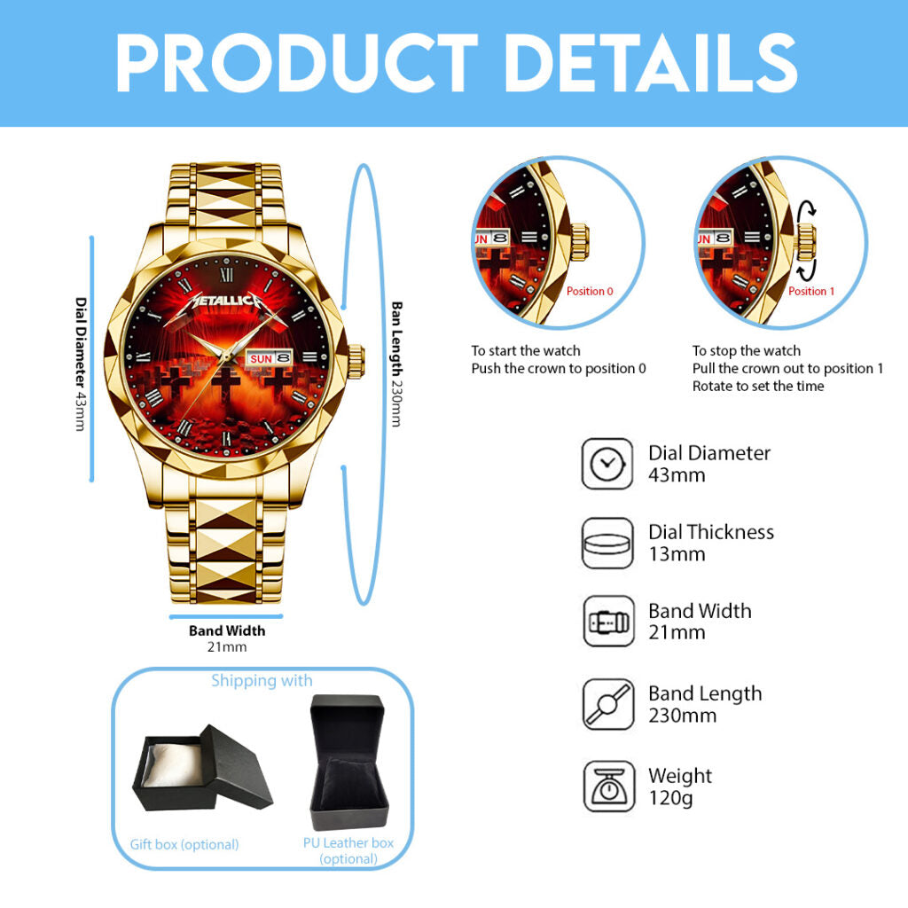 Metallica Alloy Luxury Quartz Watch - NGHIAVT 3151