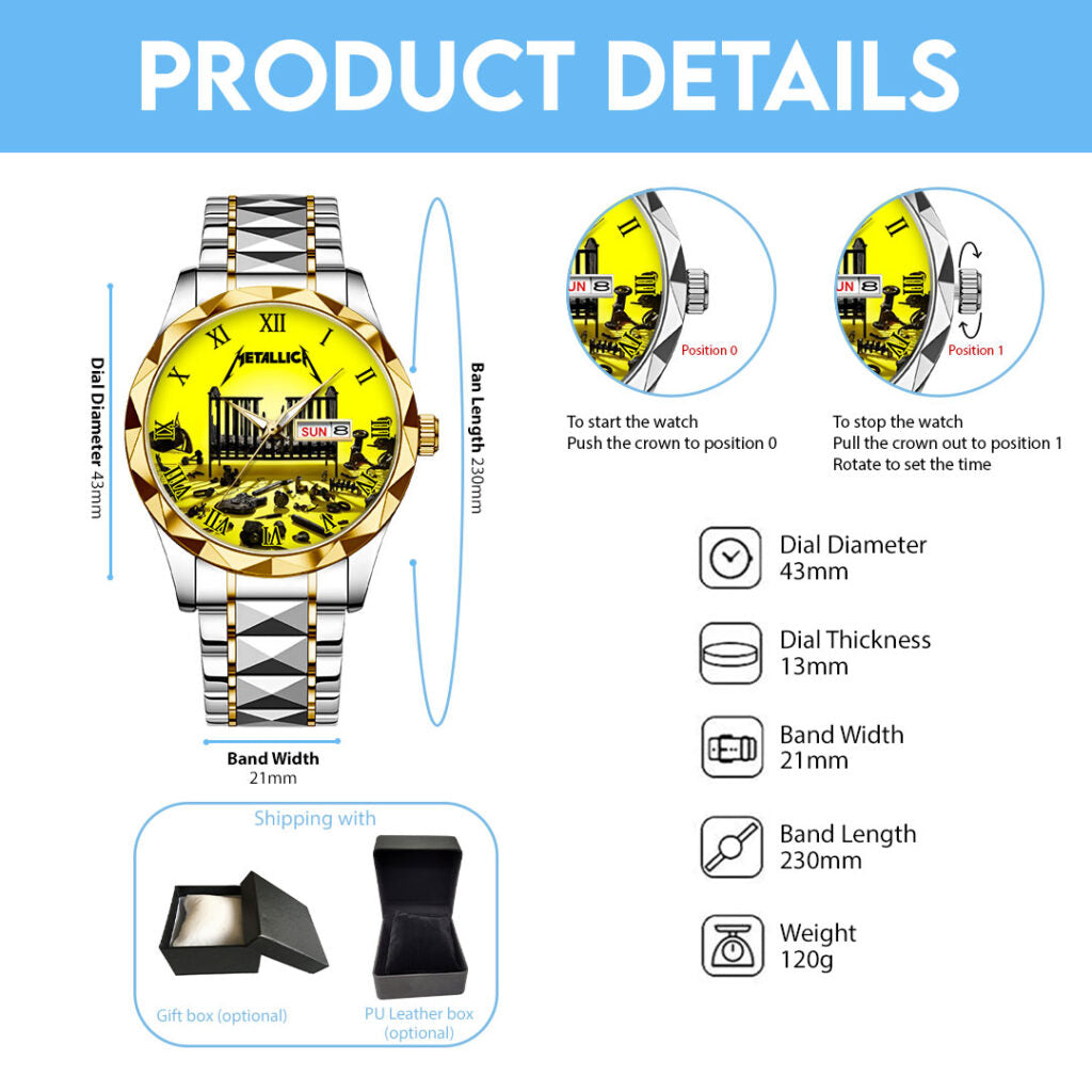Metallica Alloy Luxury Quartz Watch - NGHIAVT 3156