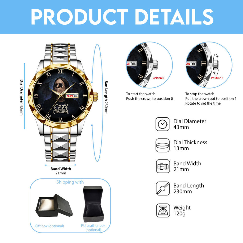 Ozzy Osbourne Alloy Luxury Quartz Watch - NGHIAVT 3262