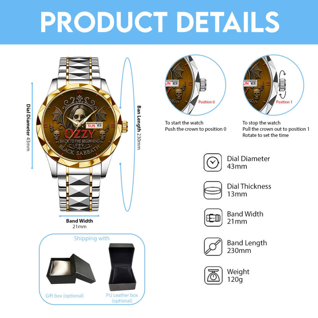 Ozzy Osbourne Alloy Luxury Quartz Watch - NGHIAVT 3293