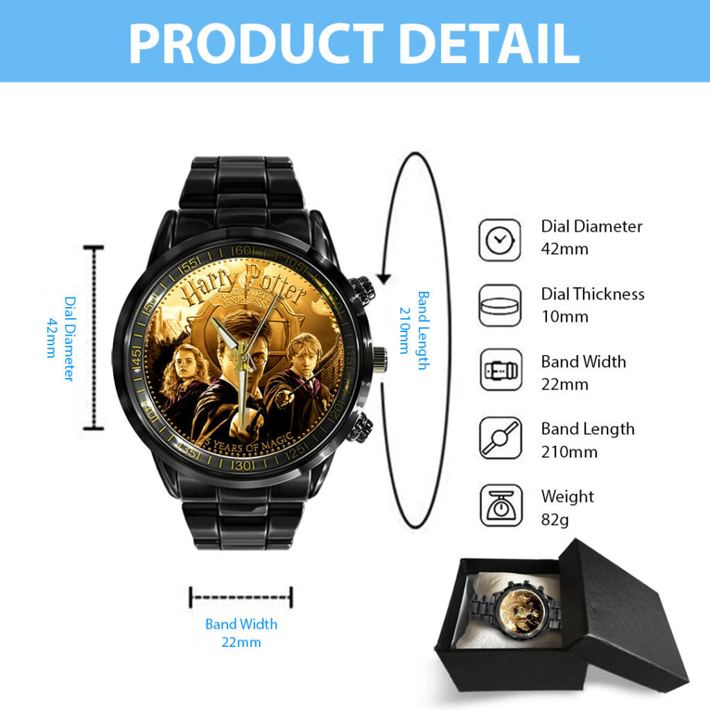Harry Potter 25th Anniversary 2026 Black Stainless Steel Watch - NGHIAVT6039