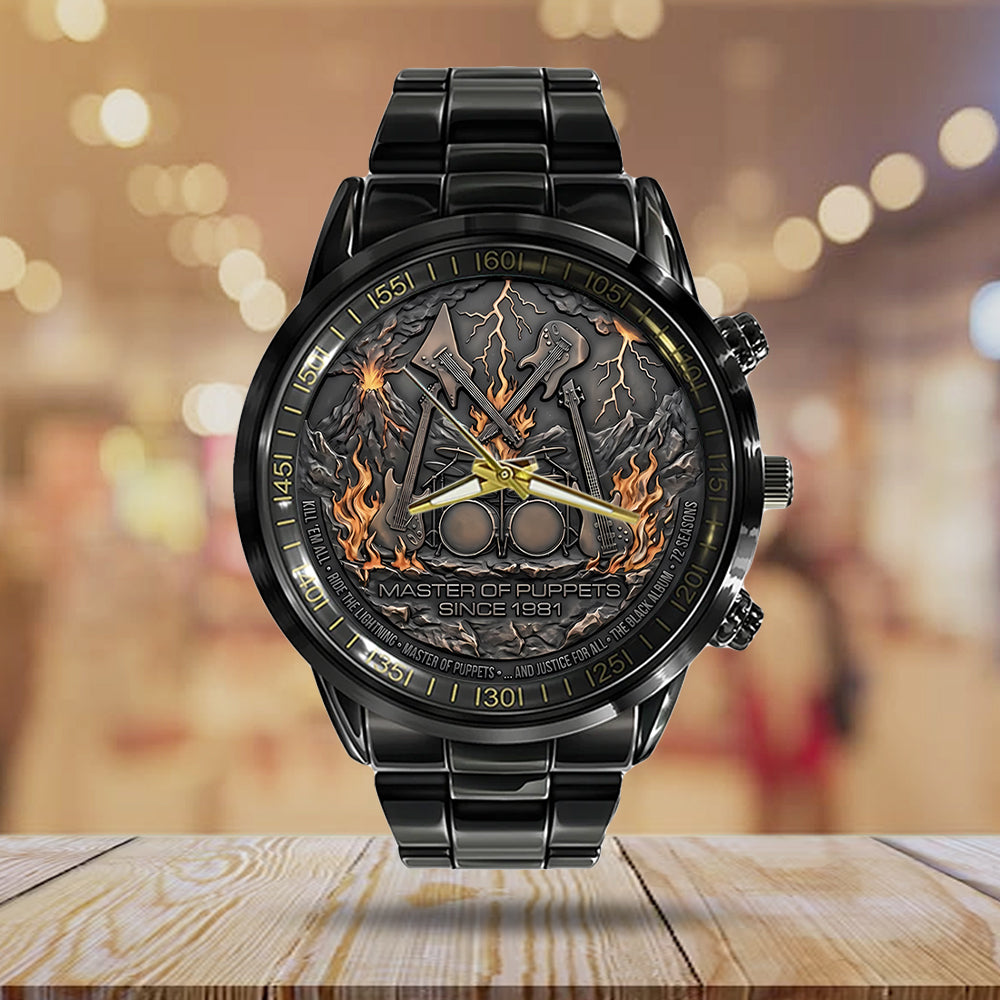 Metallica 45th Anniversary 2026 Black Stainless Steel Watch - NGHIAVT6146