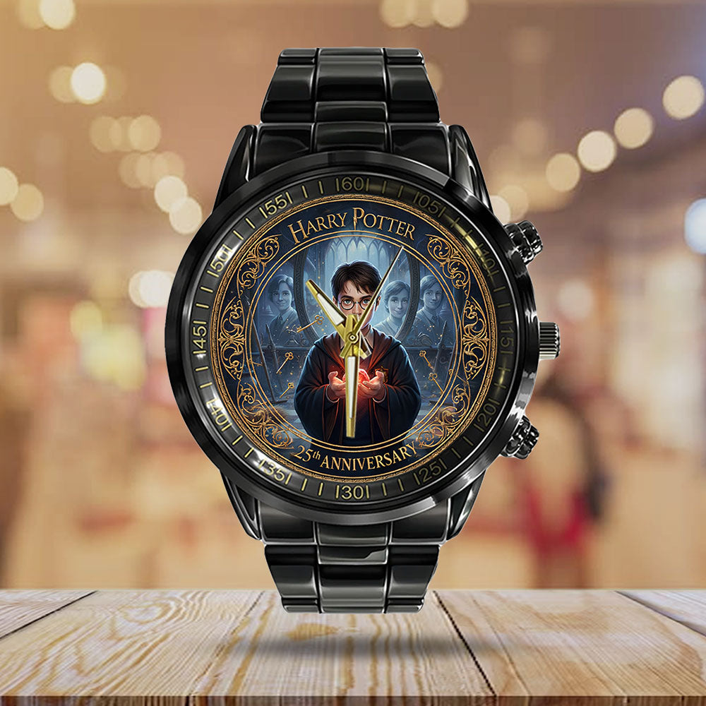 Harry Potter 25th Anniversary Black Stainless Steel Watch - NGHIAVT9241