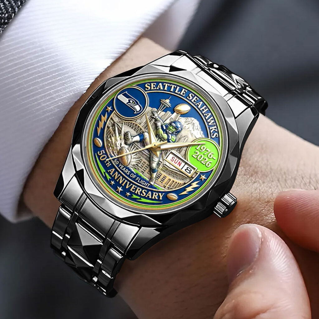 Seattle Seahawks 50th Anniversary 2026 Alloy Luxury Quartz Watch - NGHIAVT9266