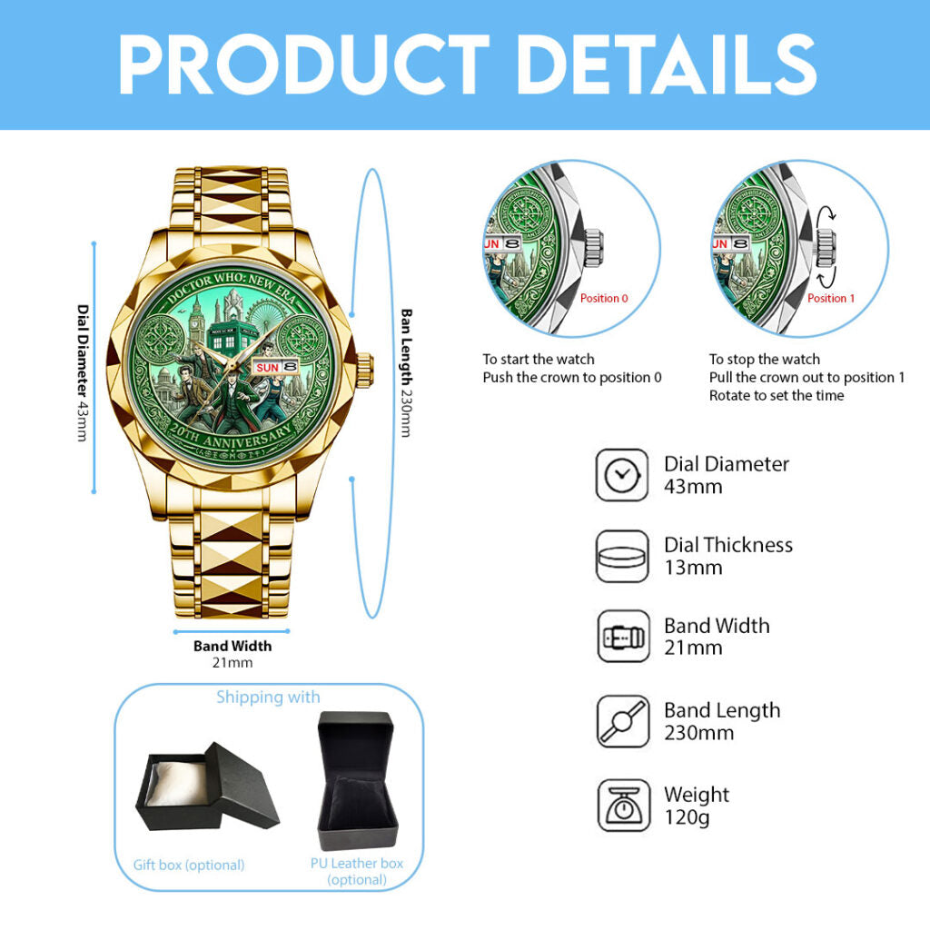 Doctor Who: New Era 20th Anniversary Alloy Luxury Quartz Watch - NGHIAVT9308