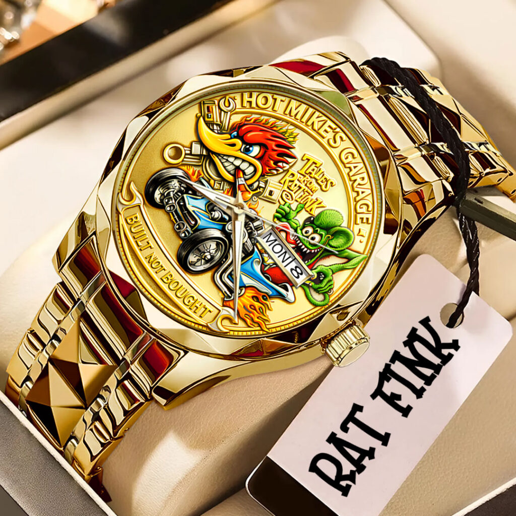 Rat Fink Iron Garage Rebellion Alloy Luxury Quartz Watch - NGHIAVT9322
