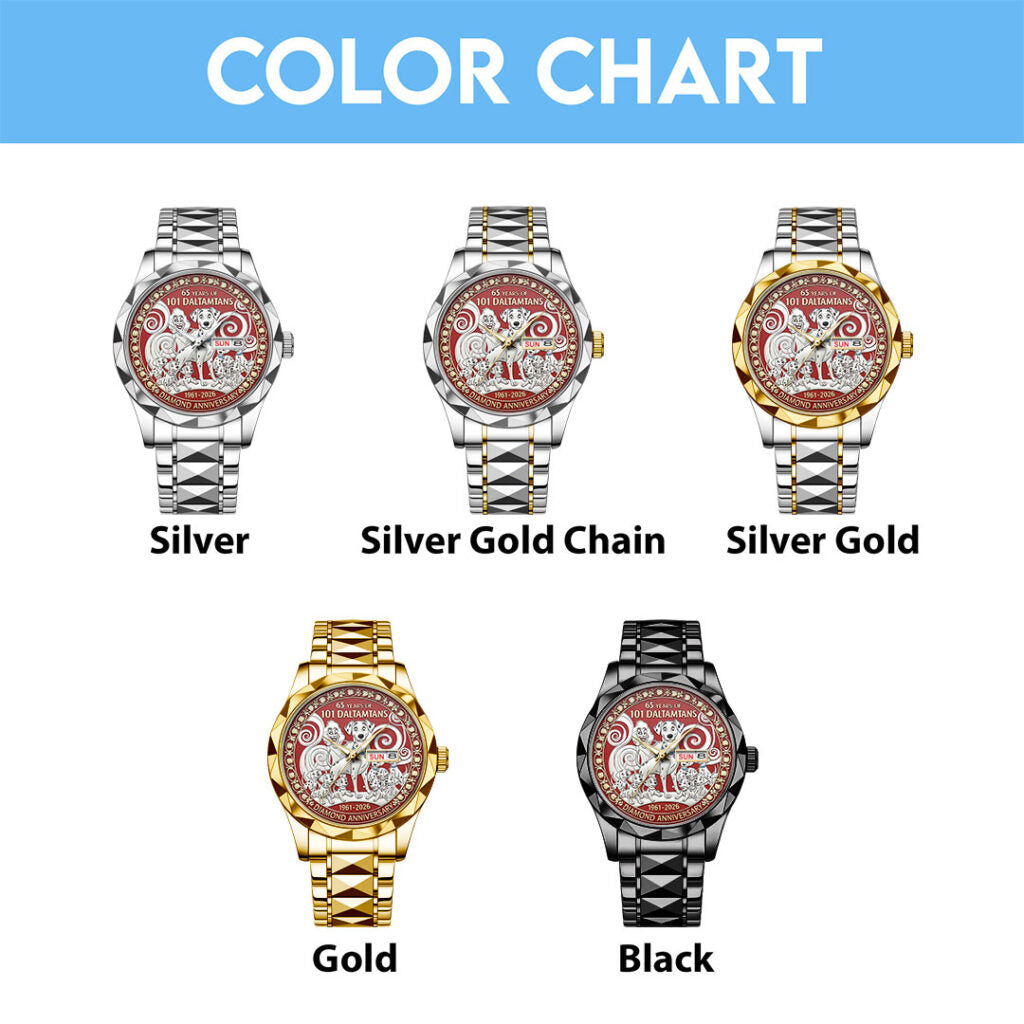 101 Dalmatians 65th Anniversary Alloy Luxury Quartz Watch - NGHIAVT9329
