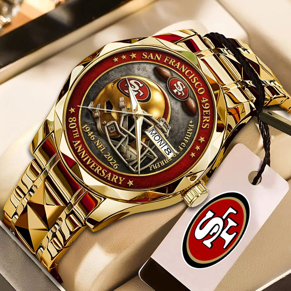 San Francisco 49ers 80th Anniversary Alloy Luxury Quartz Watch - NGHIAVT9446