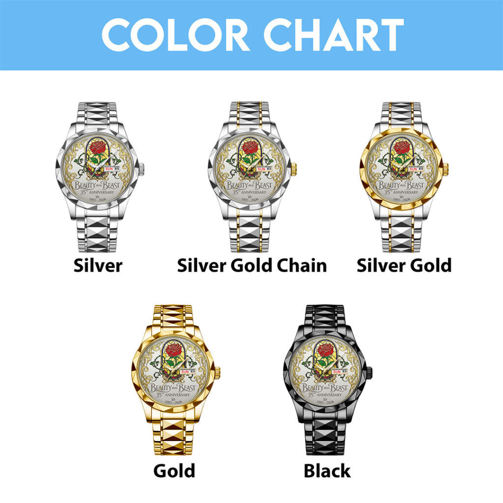 Beauty And The Beast 35th Anniversary Alloy Luxury Quartz Watch - NGHIAVT9454