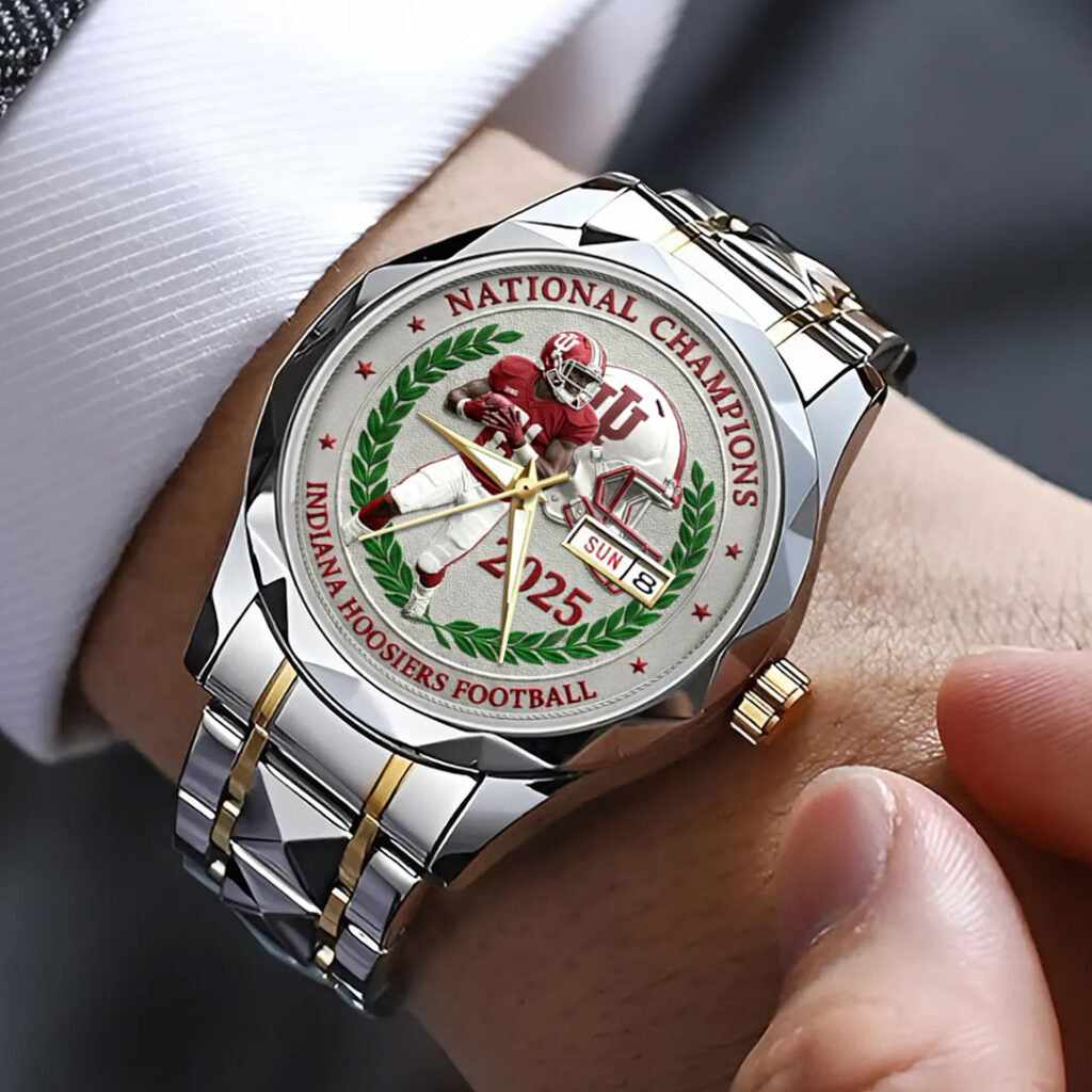 Indiana Hoosiers Football 2025 National Championship Alloy Luxury Quartz Watch - NGHIAVT9497