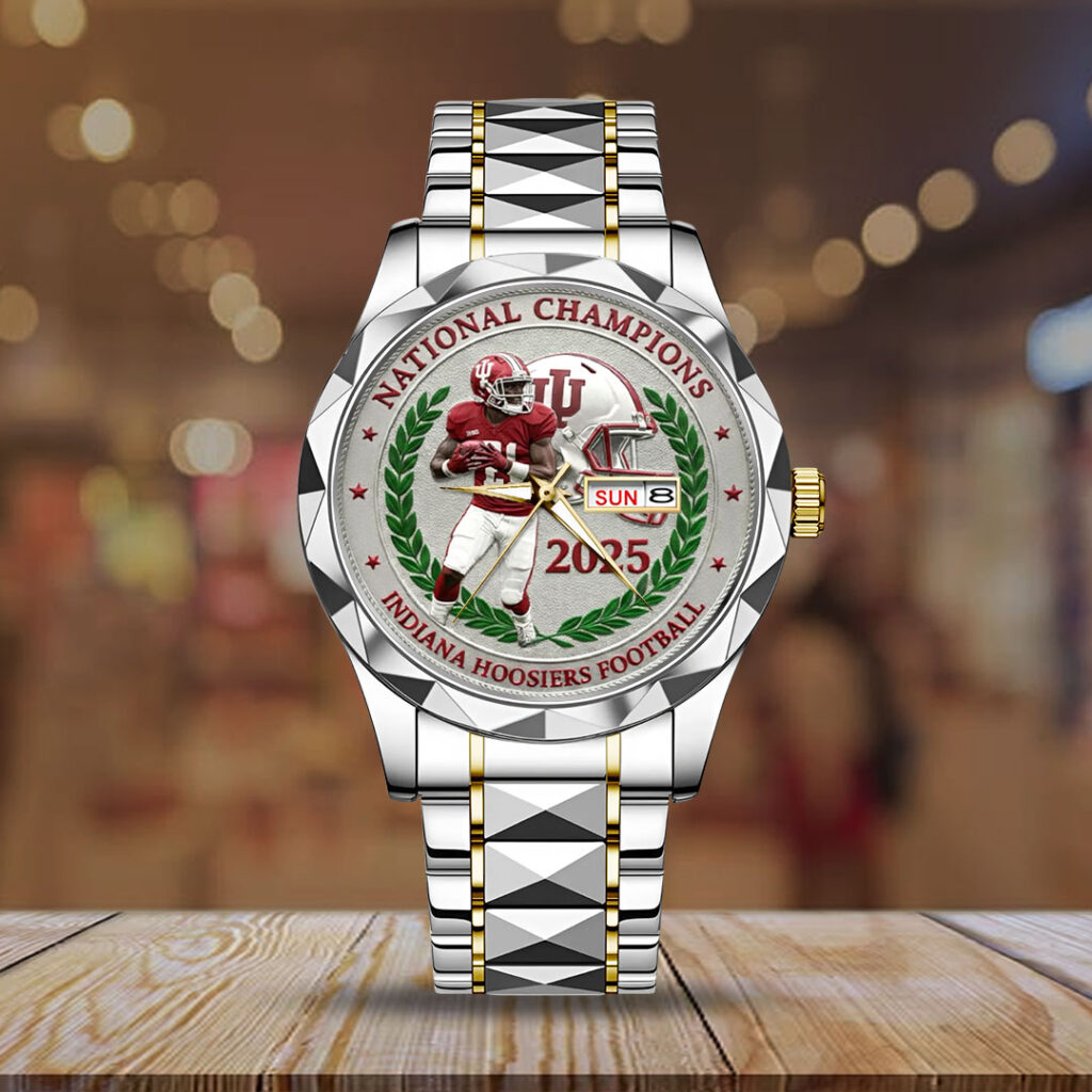 Indiana Hoosiers Football 2025 National Championship Alloy Luxury Quartz Watch - NGHIAVT9497