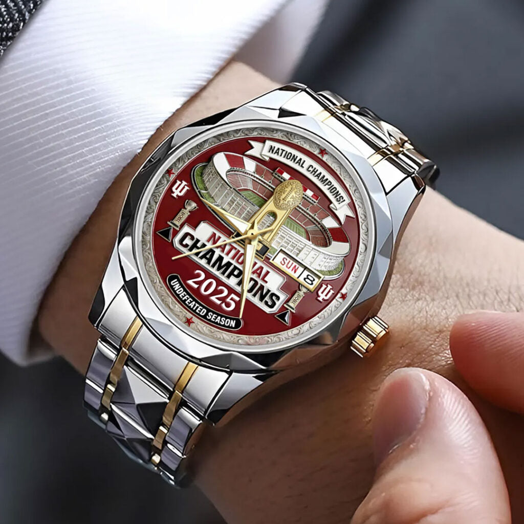 Indiana Hoosiers Football 2026 National Championship Alloy Luxury Quartz Watch - NGHIAVT9500