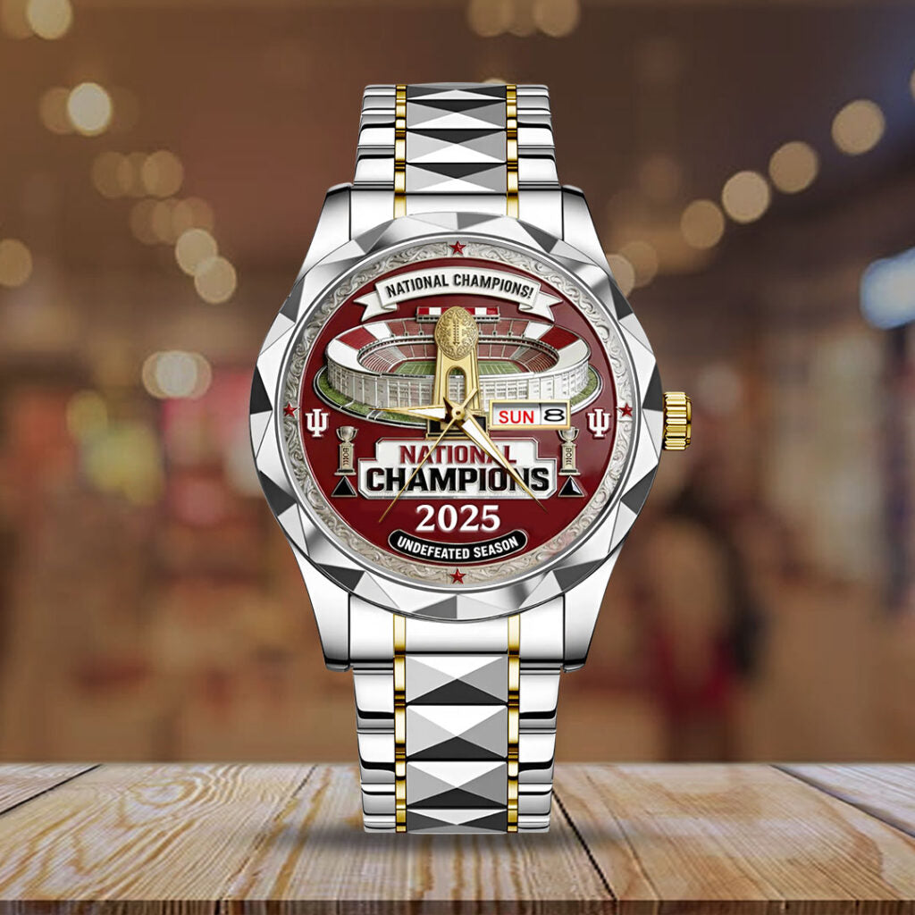Indiana Hoosiers Football 2026 National Championship Alloy Luxury Quartz Watch - NGHIAVT9500