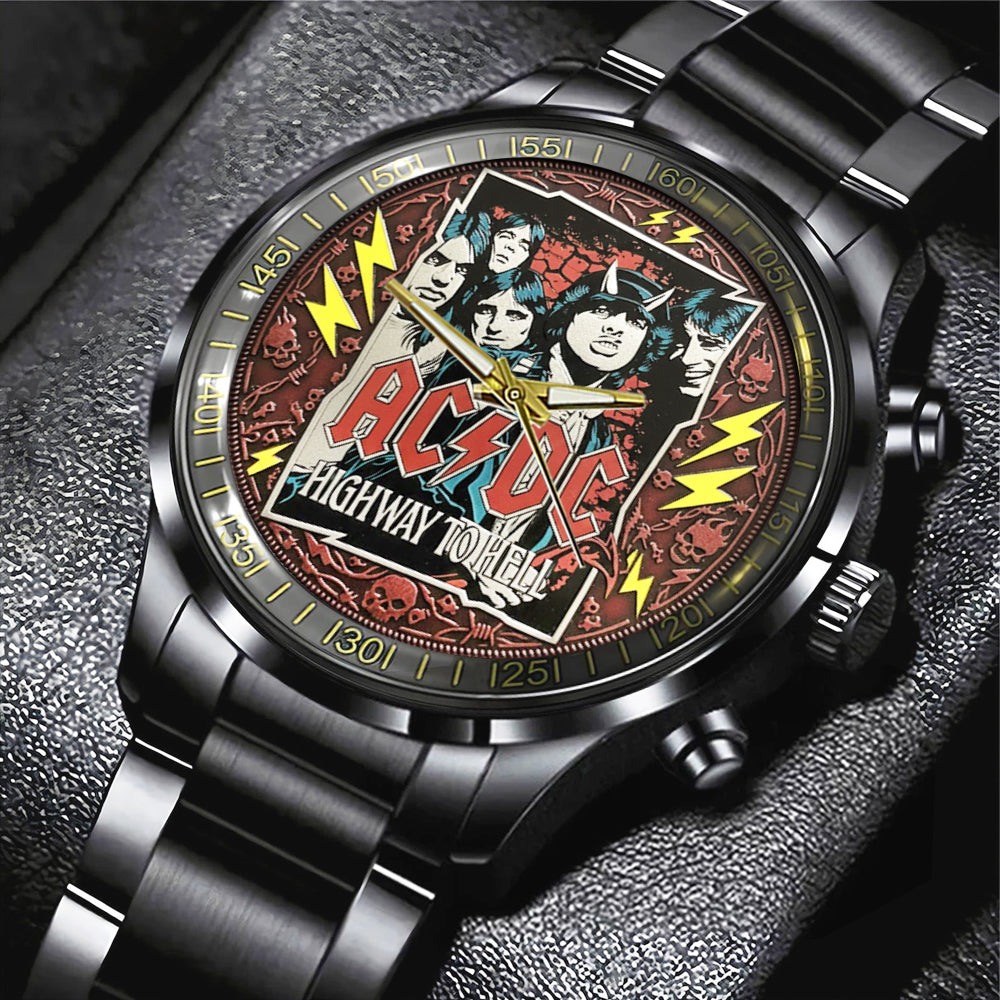 AC/DC Black Stainless Steel Watch - NGHIAVT9601