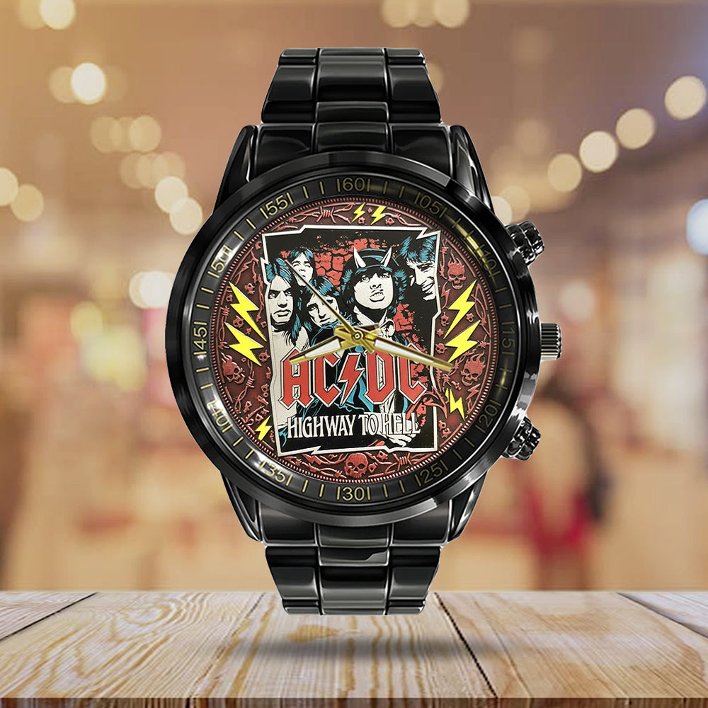 AC/DC Black Stainless Steel Watch - NGHIAVT9601