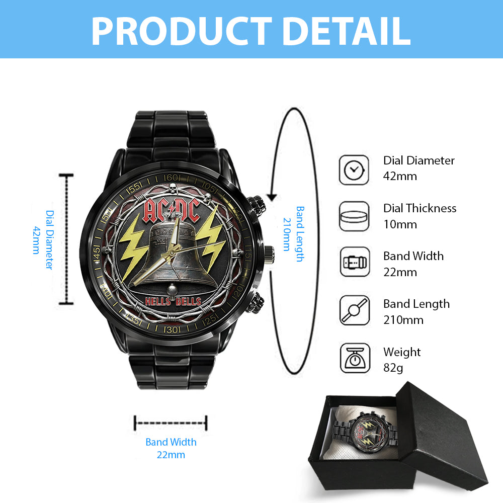 AC/DC Black Stainless Steel Watch - NGHIAVT9602