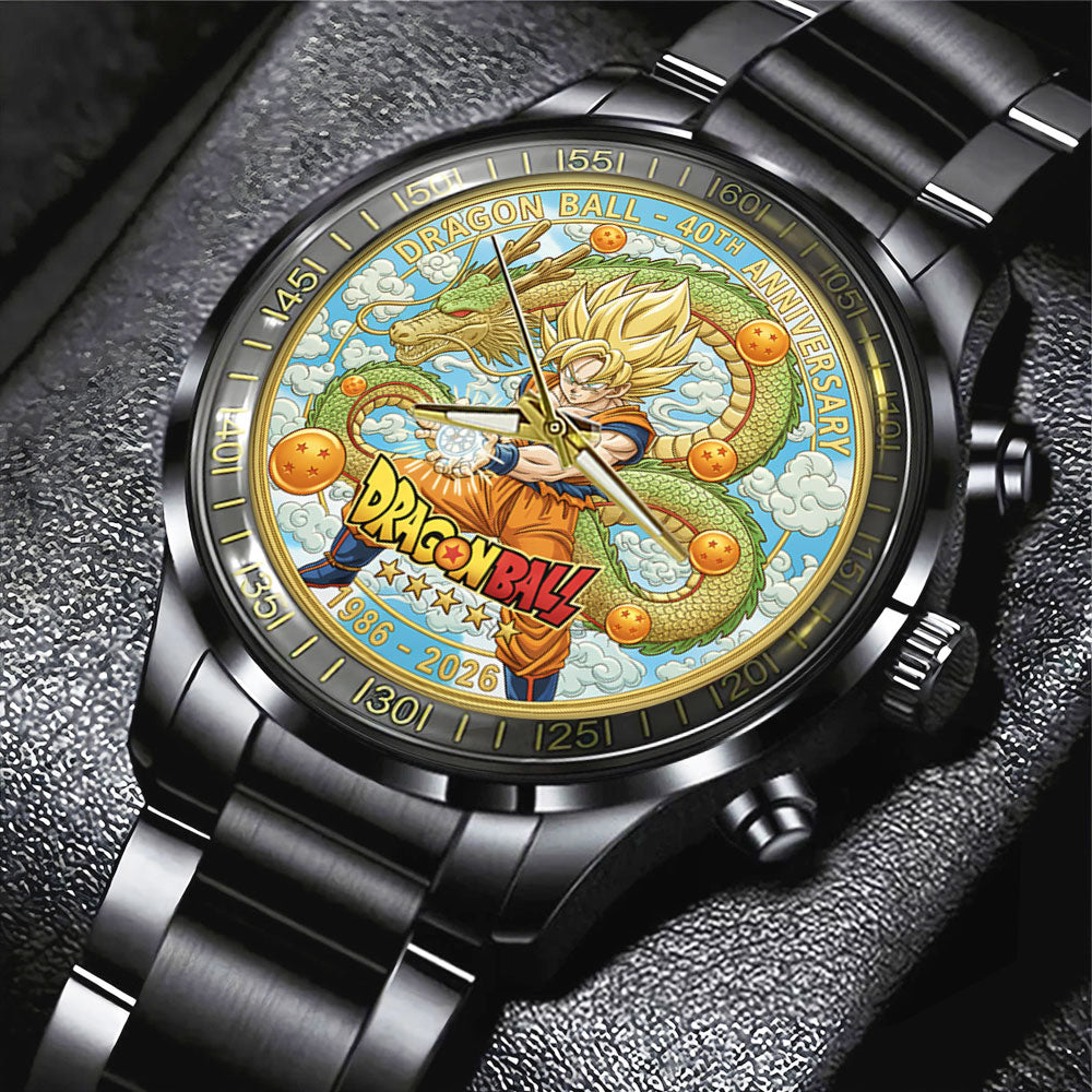 Dragon Ball 40th Anniversary Black Stainless Steel Watch - NGHIAVT9615