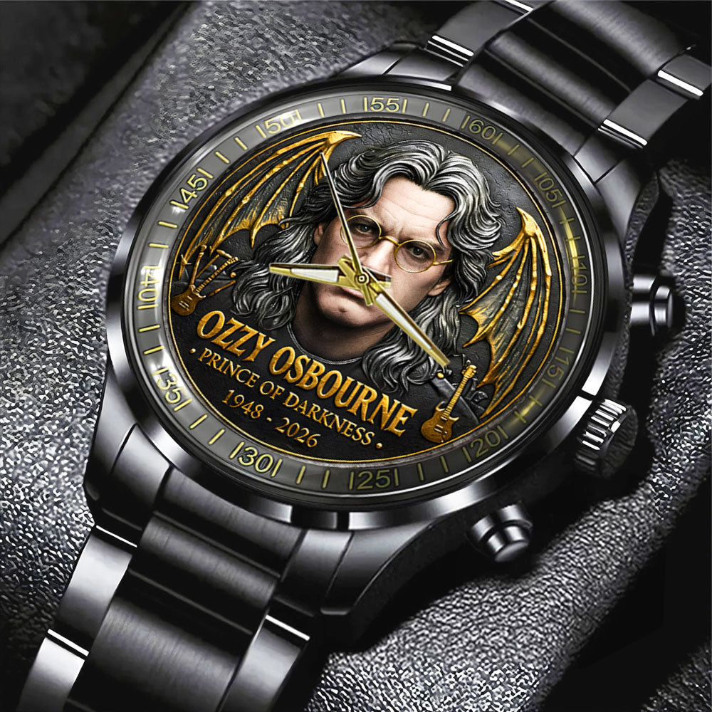 Ozzy Osbourne Black Stainless Steel Watch - NGHIAVT9622