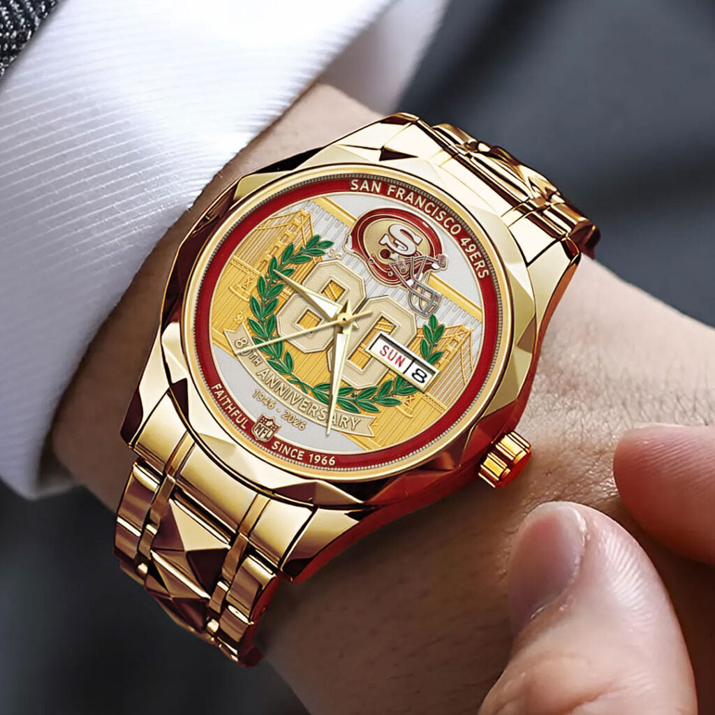 San Francisco 49ers 80th Anniversary Alloy Luxury Quartz Watch - NGHIAVT9624