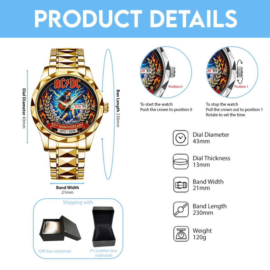 AC/DC Alloy Luxury Quartz Watch - NGHIAVT9649
