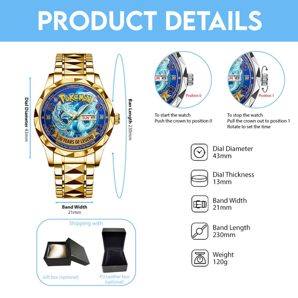 Pokemon 1996-2026 Alloy Luxury Quartz Watch - NGHIAVT9650