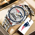 New England Patriots 2025 AFC Champions Alloy Luxury Quartz Watch - TANTN20684