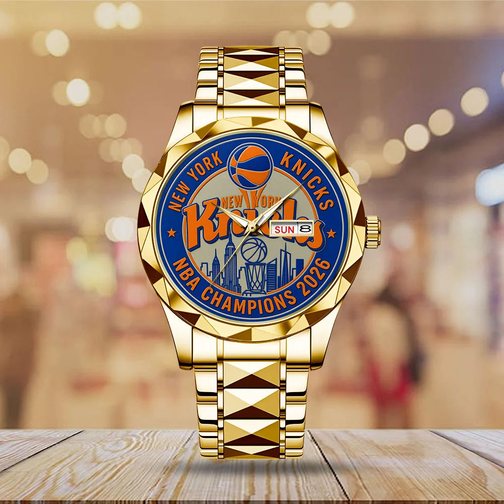 New York Knicks NBA Finals Champions 2026 Alloy Luxury Quartz Watch - TMTHU8914