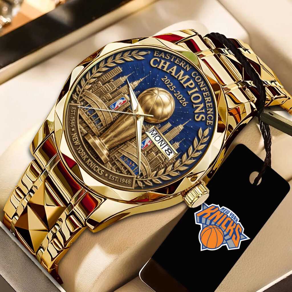 New York Knicks NBA Eastern Conference Champions 2026 Alloy Luxury Quartz Watch - TANTN23200