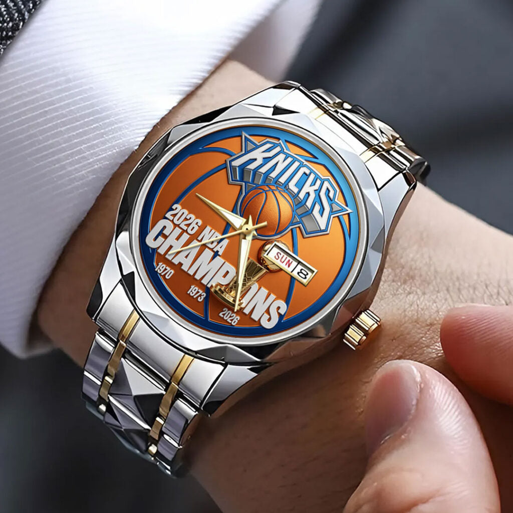 New York Knicks NBA Finals Champions 2026 Alloy Luxury Quartz Watch - TANTN23869