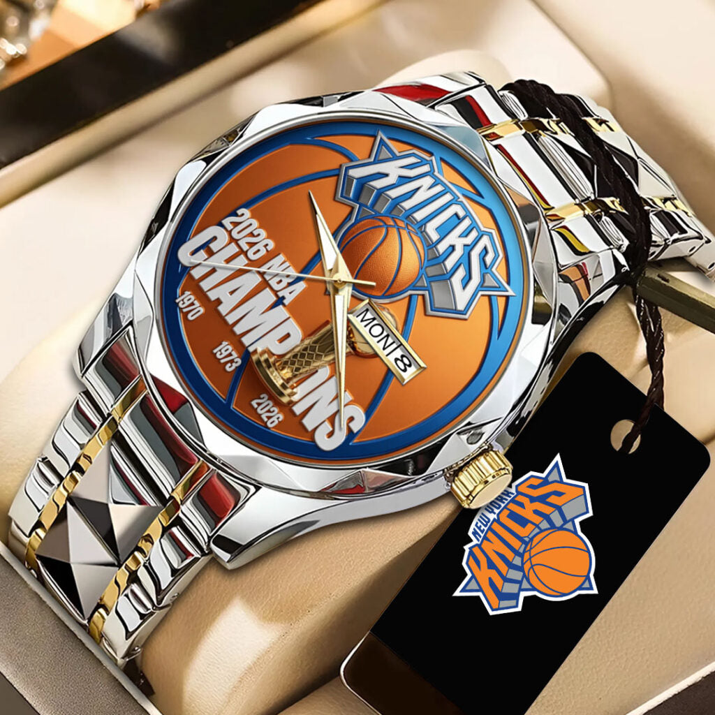 New York Knicks NBA Finals Champions 2026 Alloy Luxury Quartz Watch - TANTN23869