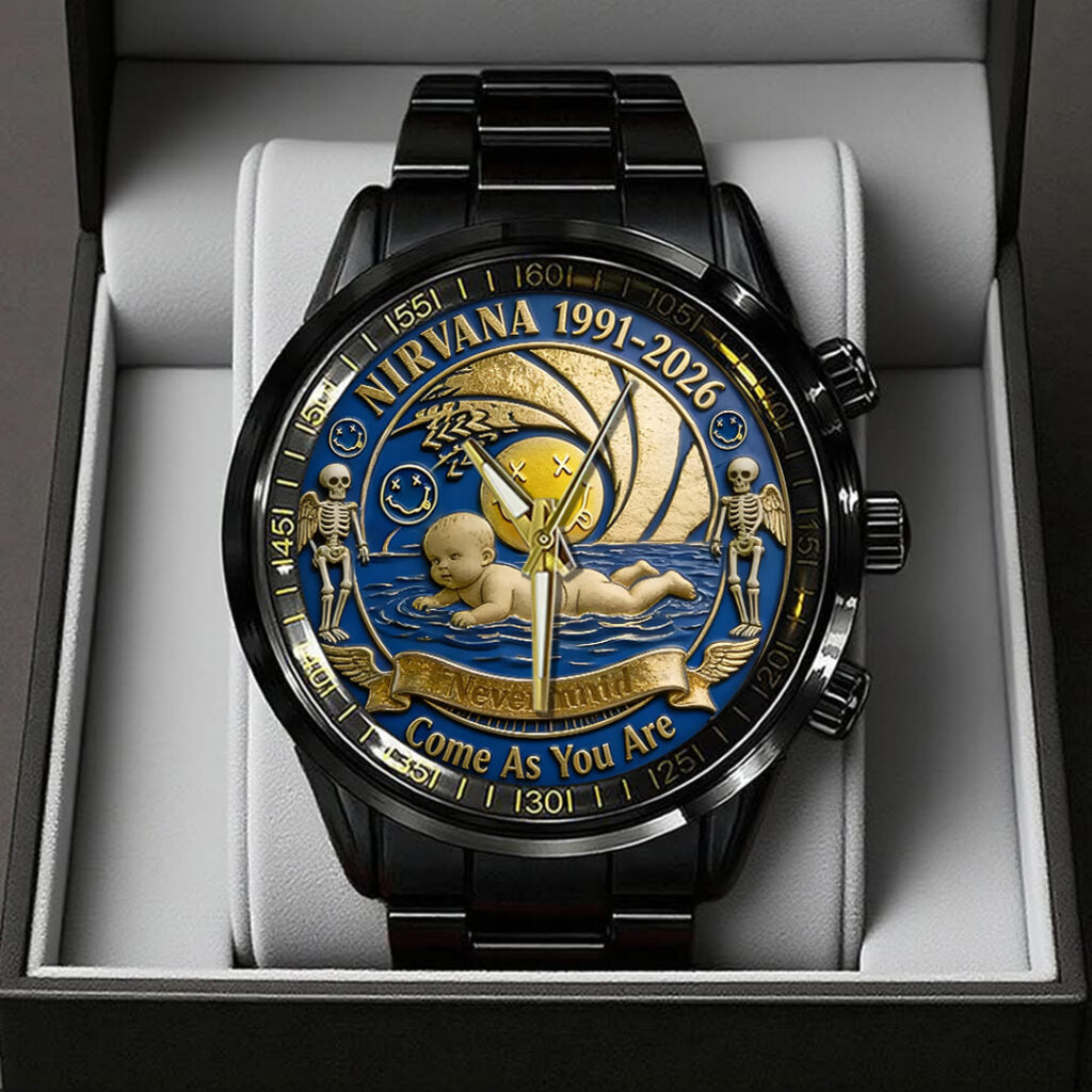 Nirvana x Nevermind 35th Anniversary Black Stainless Steel Watch - TANTN20049