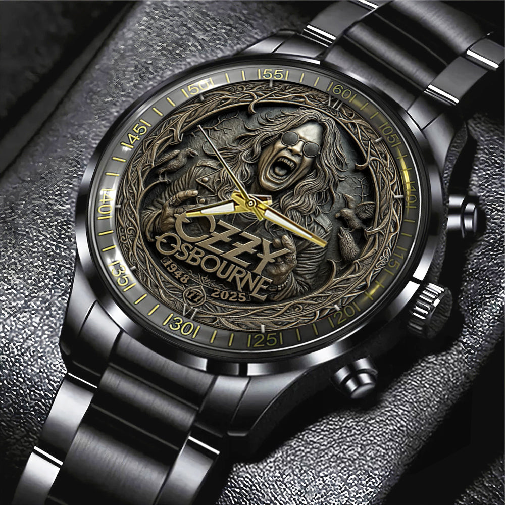Ozzy Osbourne Black Stainless Steel Watch - TMTHU1038