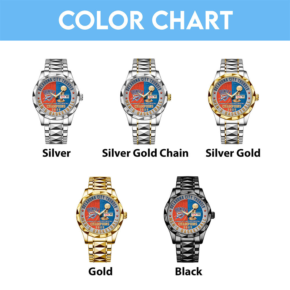 Oklahoma City Thunder 2025 NBA Champions Alloy Luxury Quartz Watch - TANTN 13911