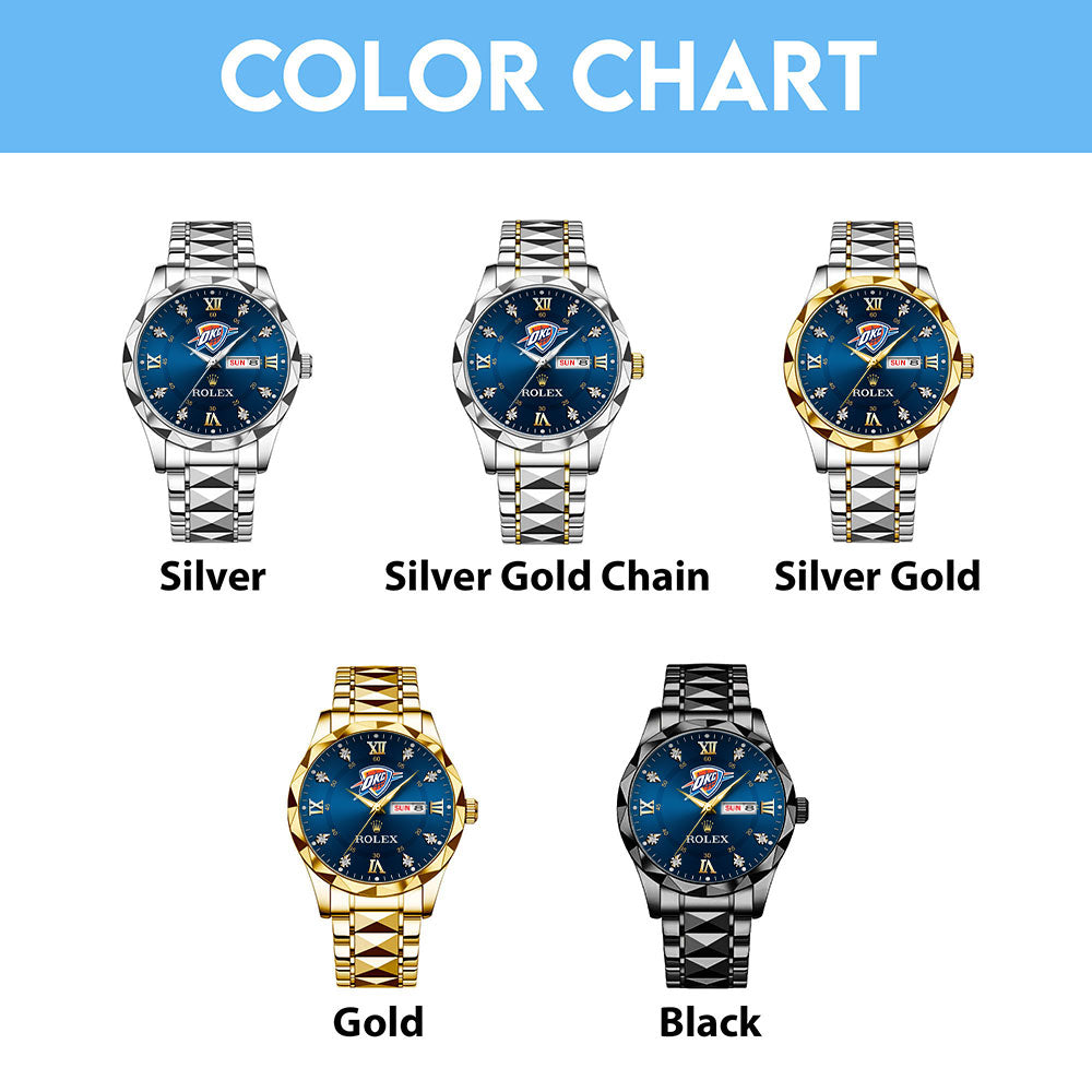 Oklahoma City Thunder 2025 NBA Champions x Rolex Alloy Luxury Quartz Watch - MAITM 11912