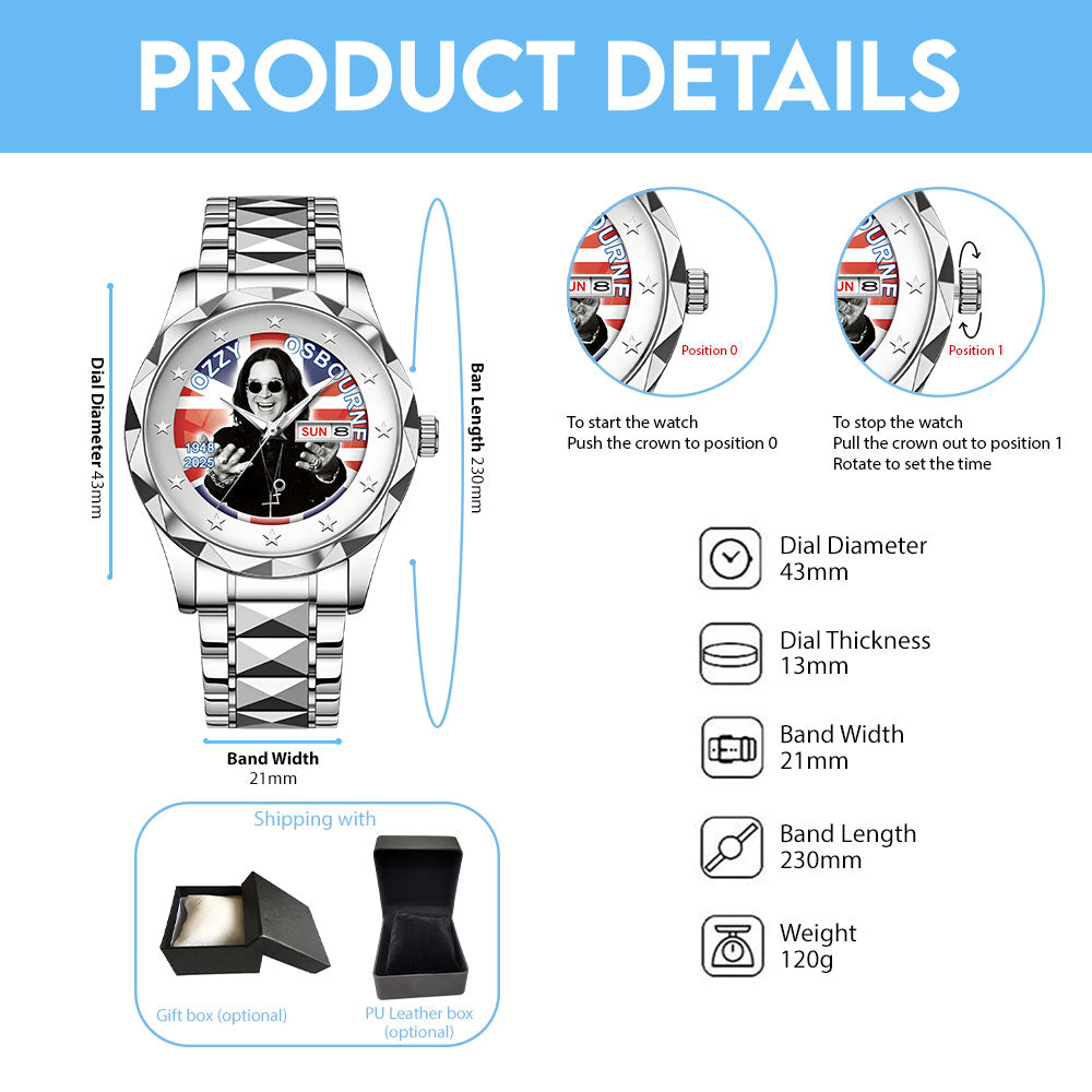 Ozzy Osbourne Alloy Luxury Quartz Watch - MAITM 12438