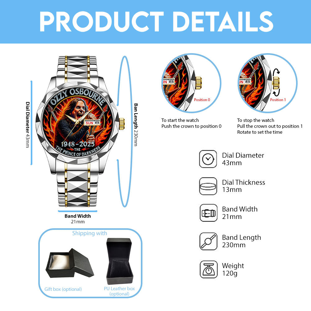 Ozzy Osbourne Alloy Luxury Quartz Watch - TANTN 14712