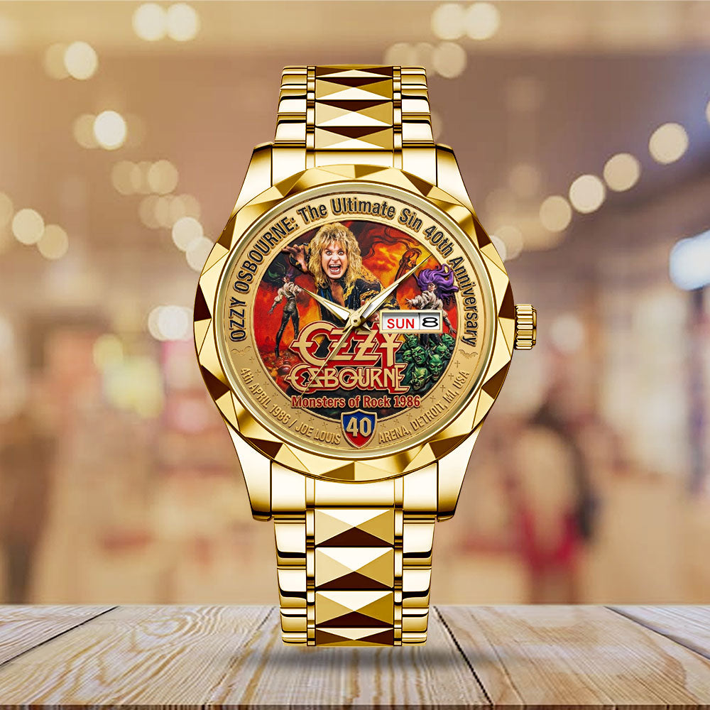 Ozzy Osbourne: The Ultimate Sin 40th Anniversary Alloy Luxury Quartz Watch - TMTHU4981