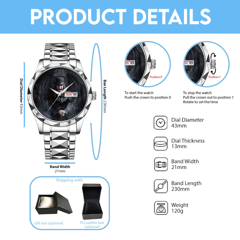 Ozzy Osbourne Alloy Luxury Quartz Watch - GNE4246
