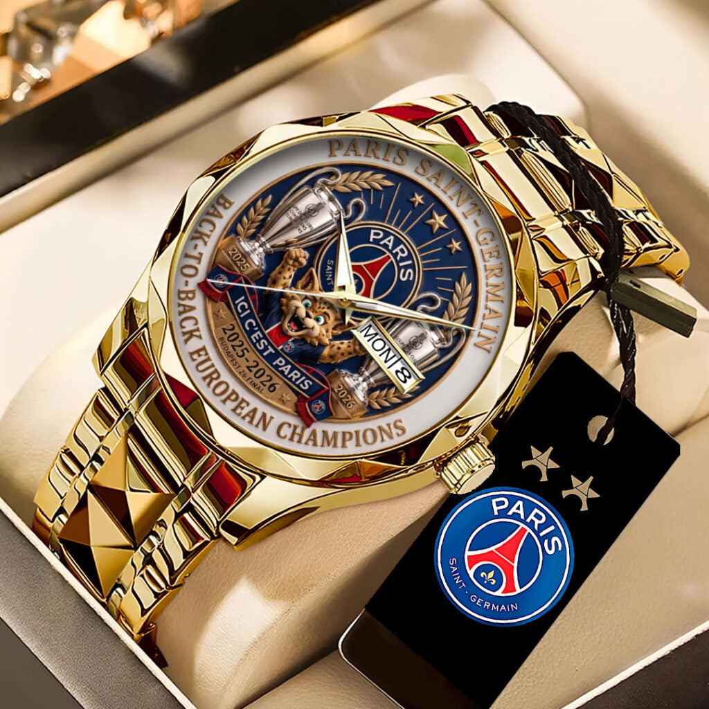 Paris Saint-Germain Champions of Europe 25/26 Alloy Luxury Quartz Watch - TANTN23313