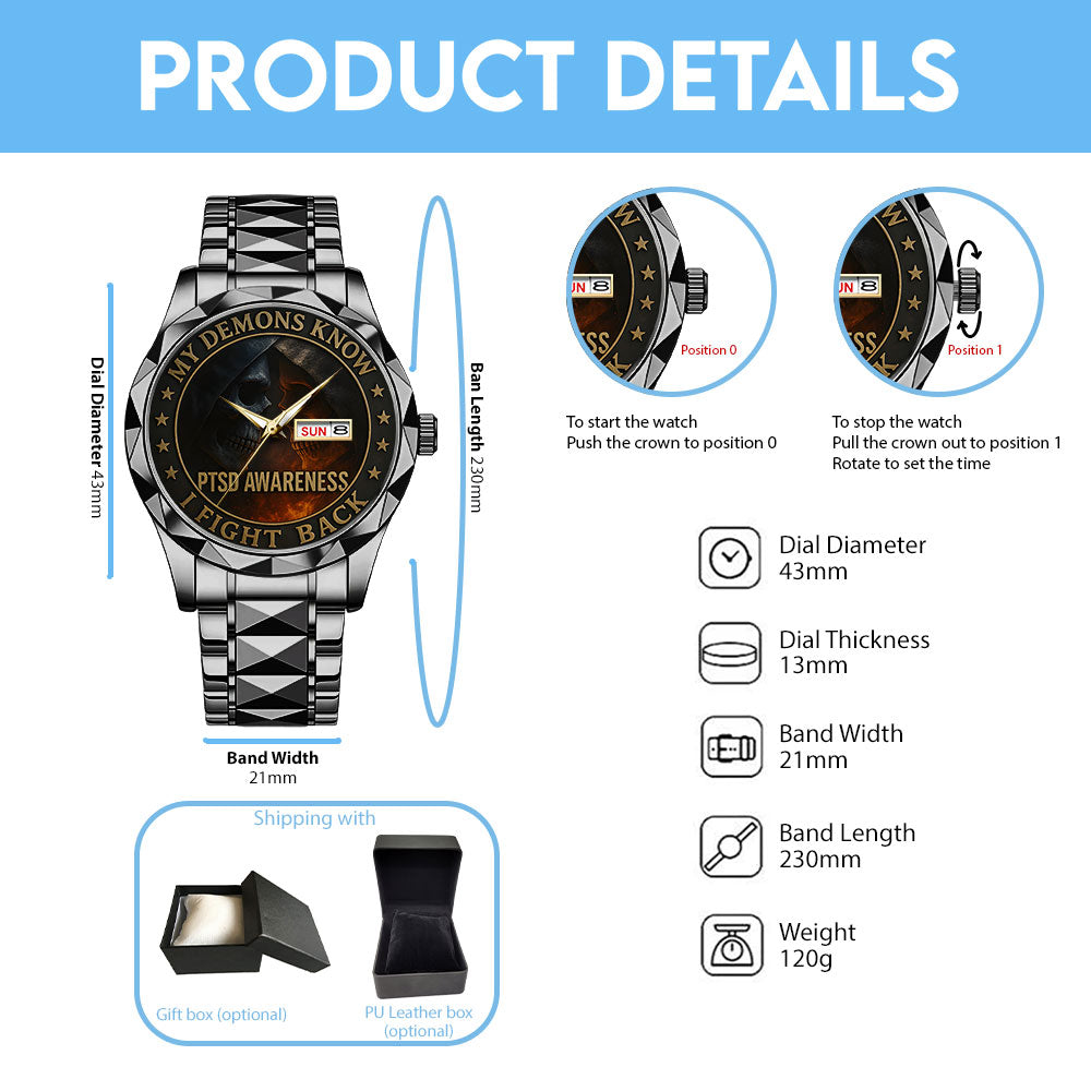 PTSD Awareness Veterans Alloy Luxury Quartz Watch - TANTN15628
