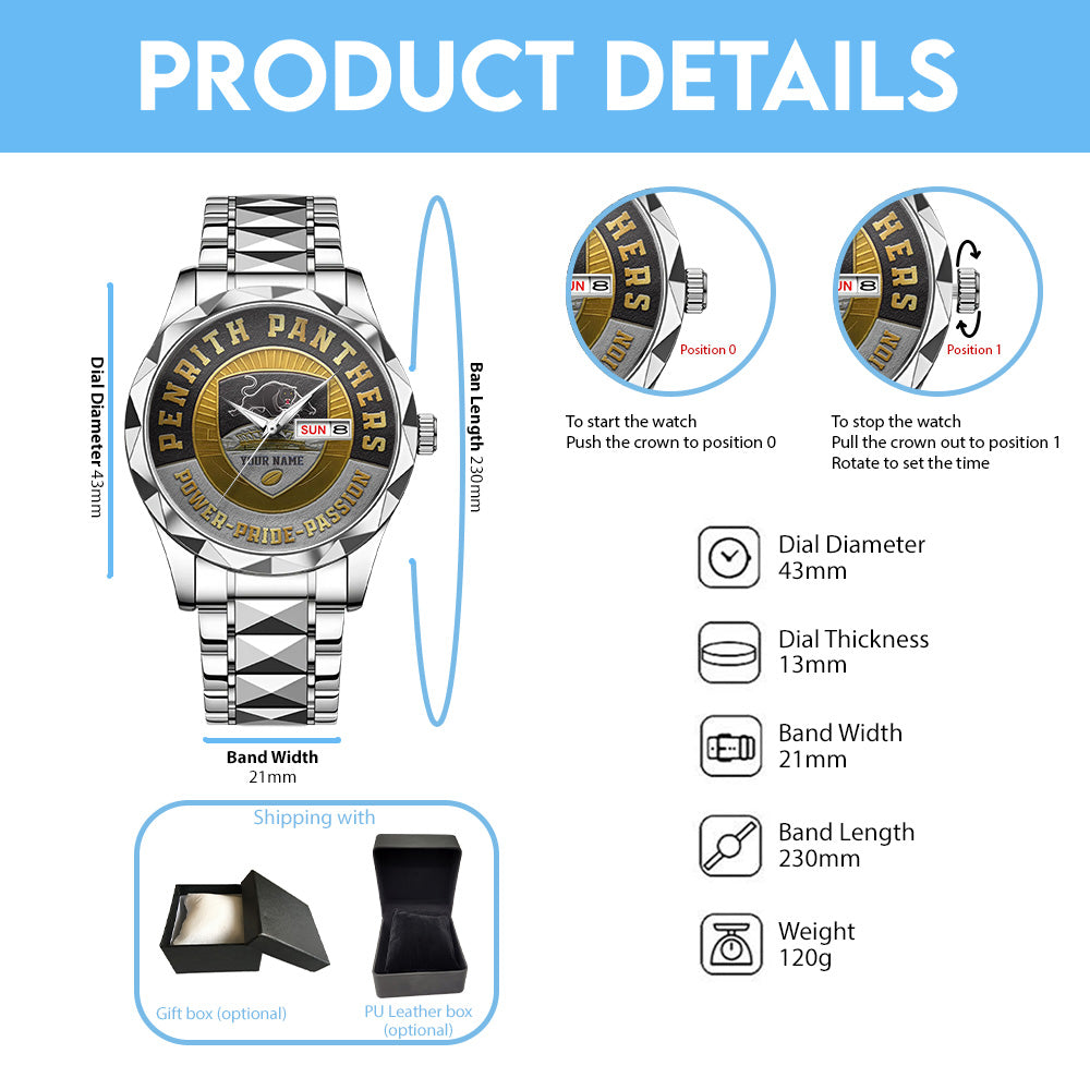 Personalized Penrith Panthers Alloy Luxury Quartz Watch - TANTN18621