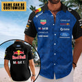 Personalized Red Bull Racing Short Sleeve Button-Down Shirt – TMTHU3482