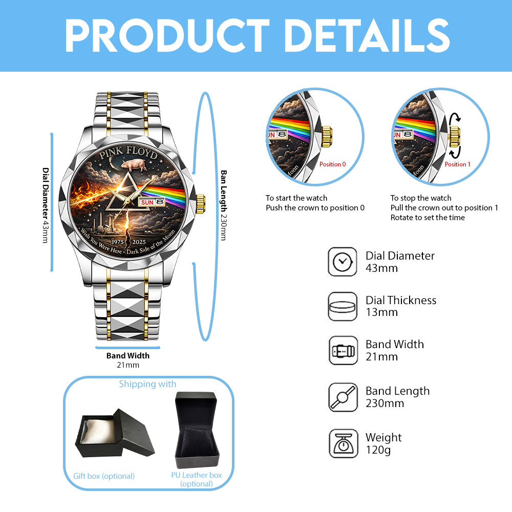 Pink Floyd 60th Anniversary Alloy Luxury Quartz Watch - TANTN19756