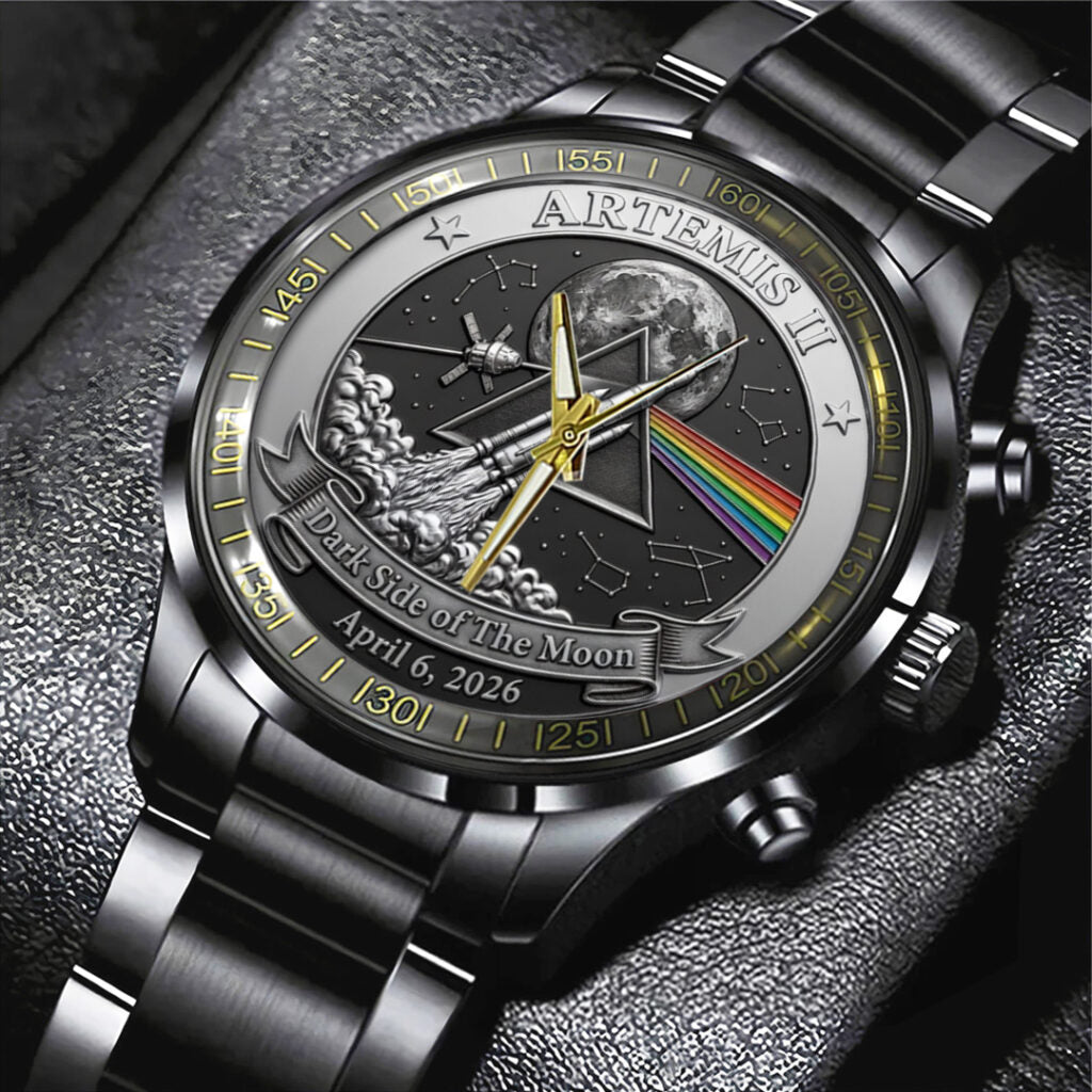 Pink Floyd x Artemis II Black Stainless Steel Watch - TANTN22408